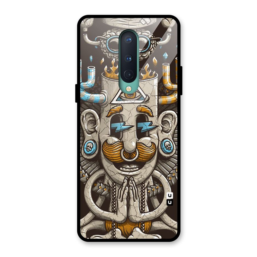 Sculpture Design Glass Back Case for OnePlus 8