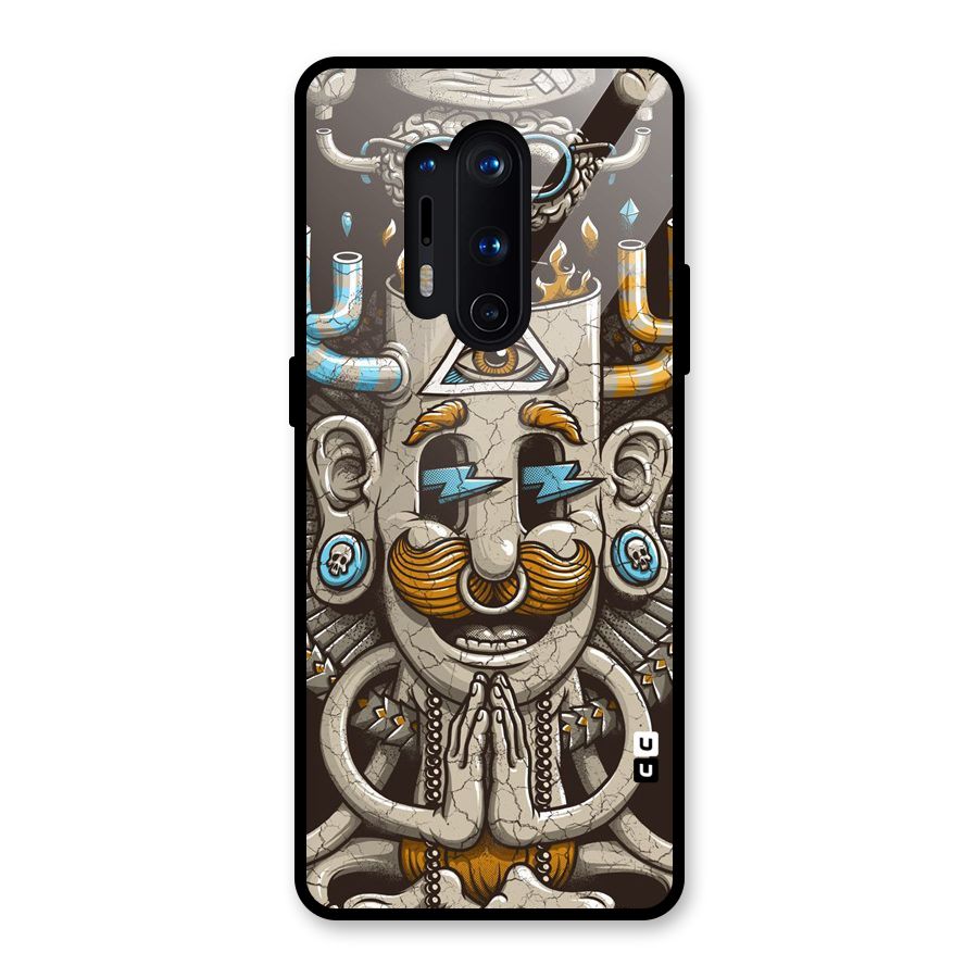 Sculpture Design Glass Back Case for OnePlus 8 Pro