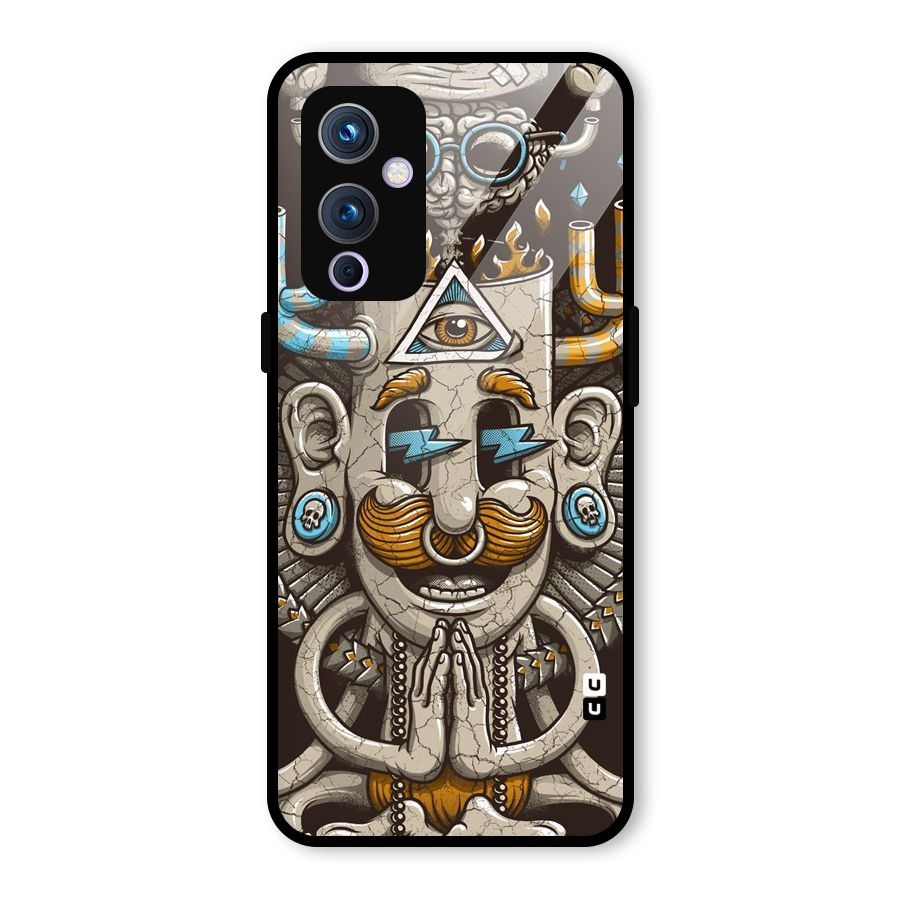 Sculpture Design Glass Back Case for OnePlus 9
