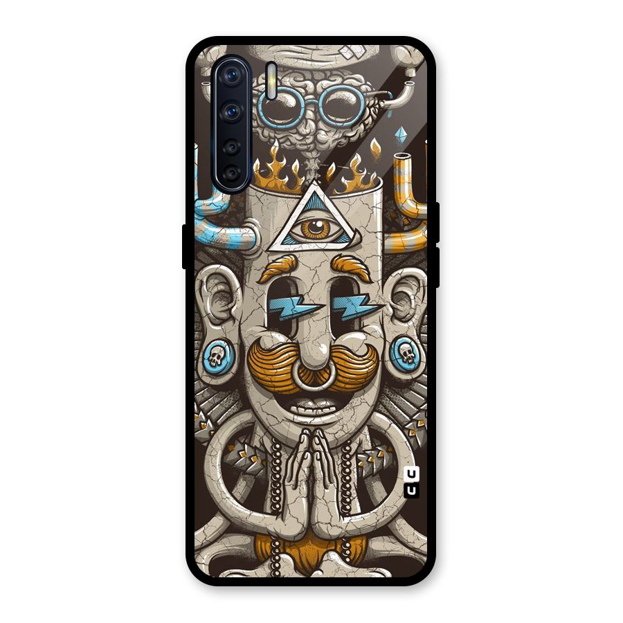 Sculpture Design Glass Back Case for Oppo F15