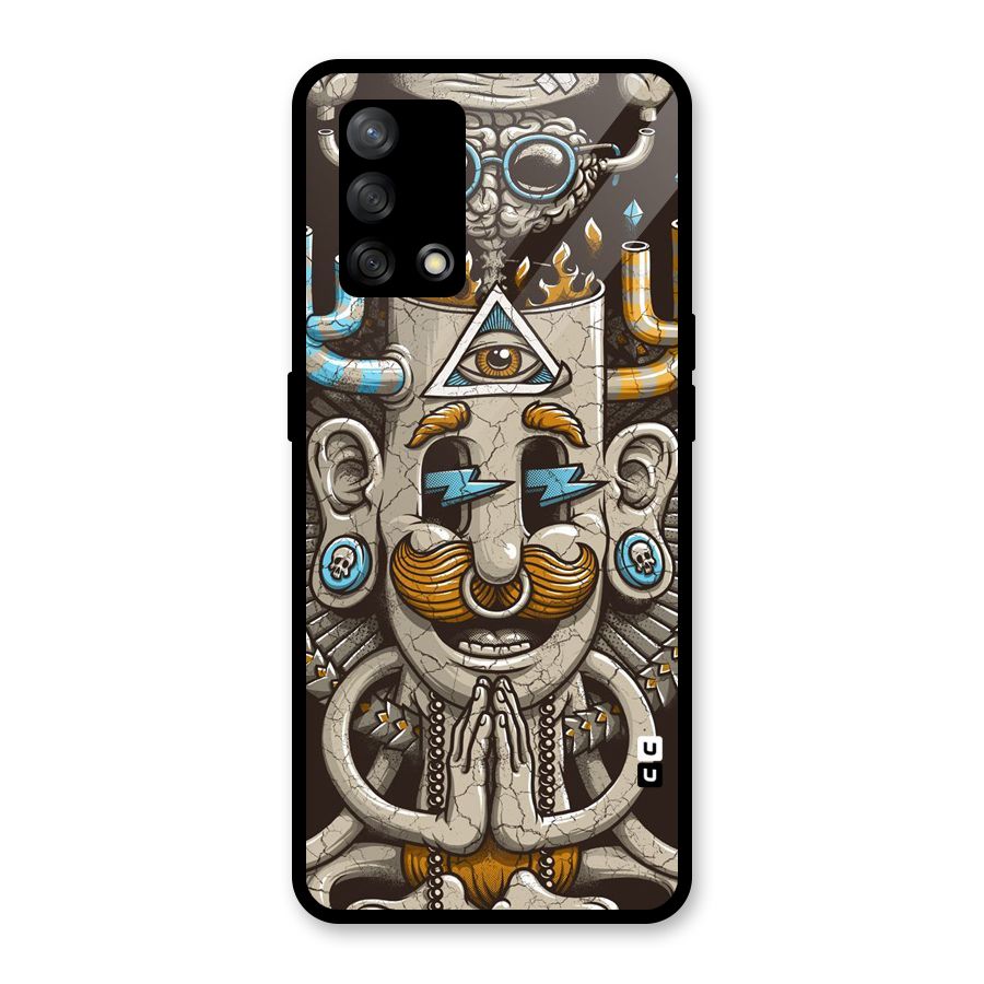 Sculpture Design Glass Back Case for Oppo F19