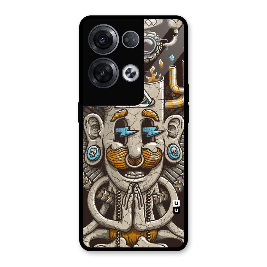 Sculpture Design Glass Back Case for Oppo Reno8 Pro 5G