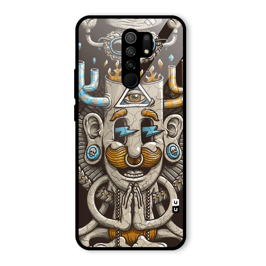 Sculpture Design Glass Back Case for Poco M2