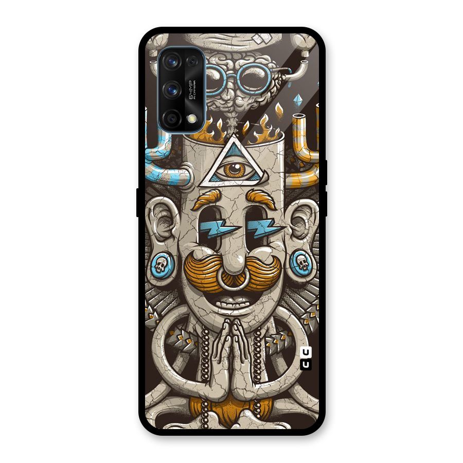 Sculpture Design Glass Back Case for Realme 7 Pro