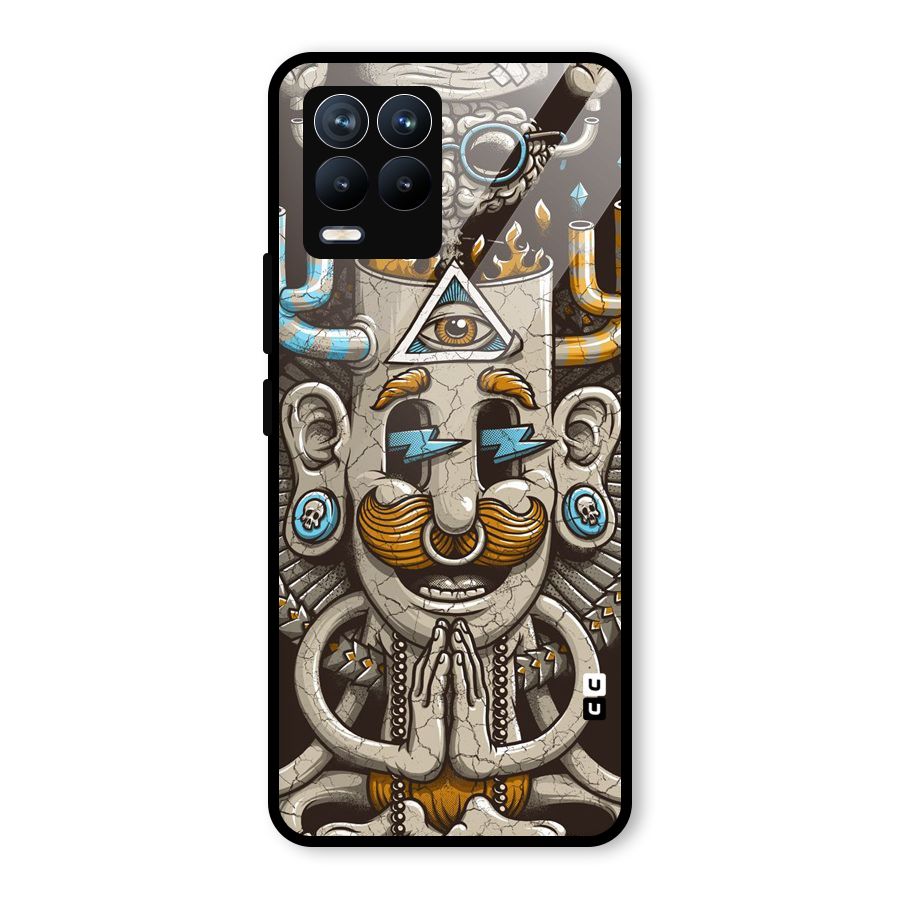 Sculpture Design Glass Back Case for Realme 8