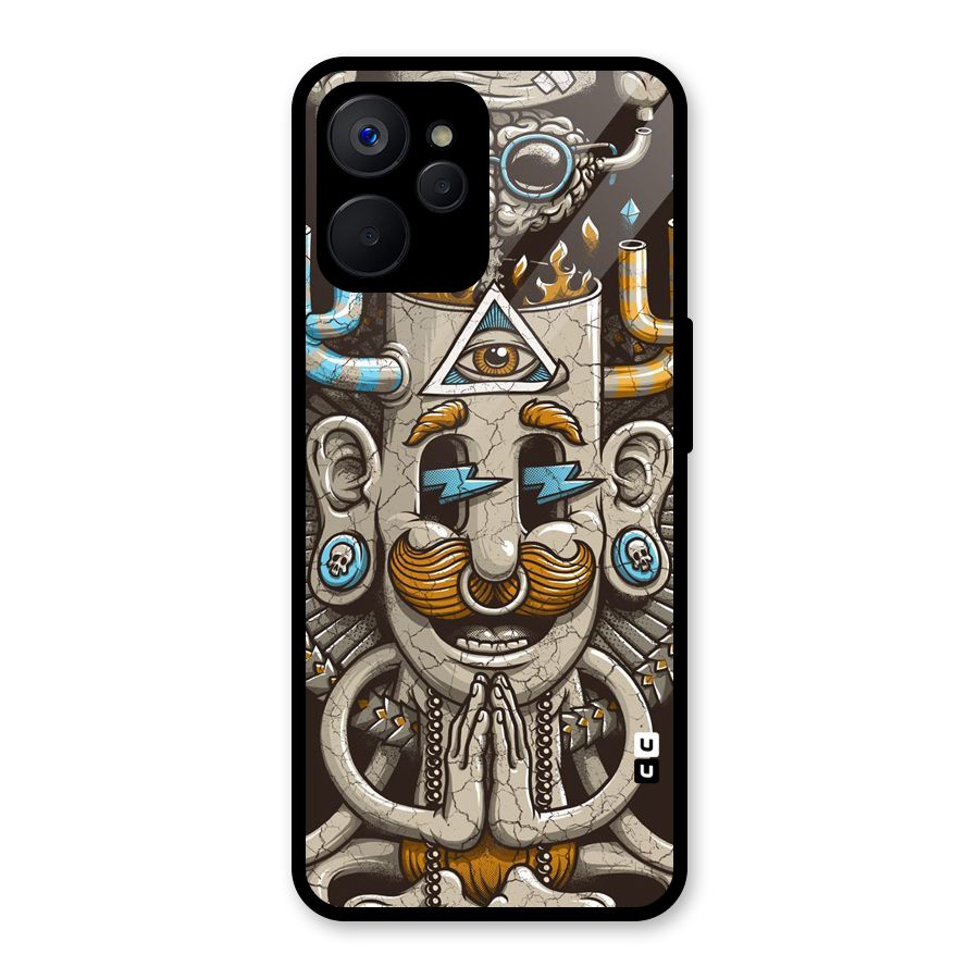 Sculpture Design Glass Back Case for Realme 9i 5G