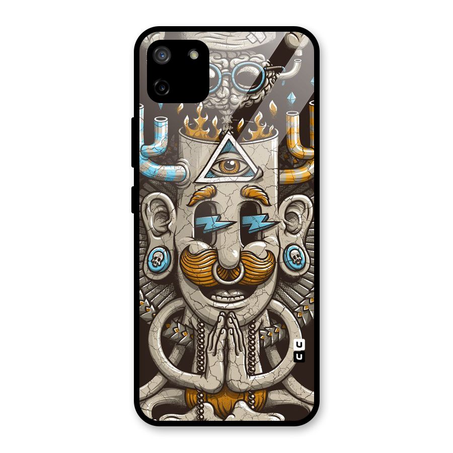 Sculpture Design Glass Back Case for Realme C11