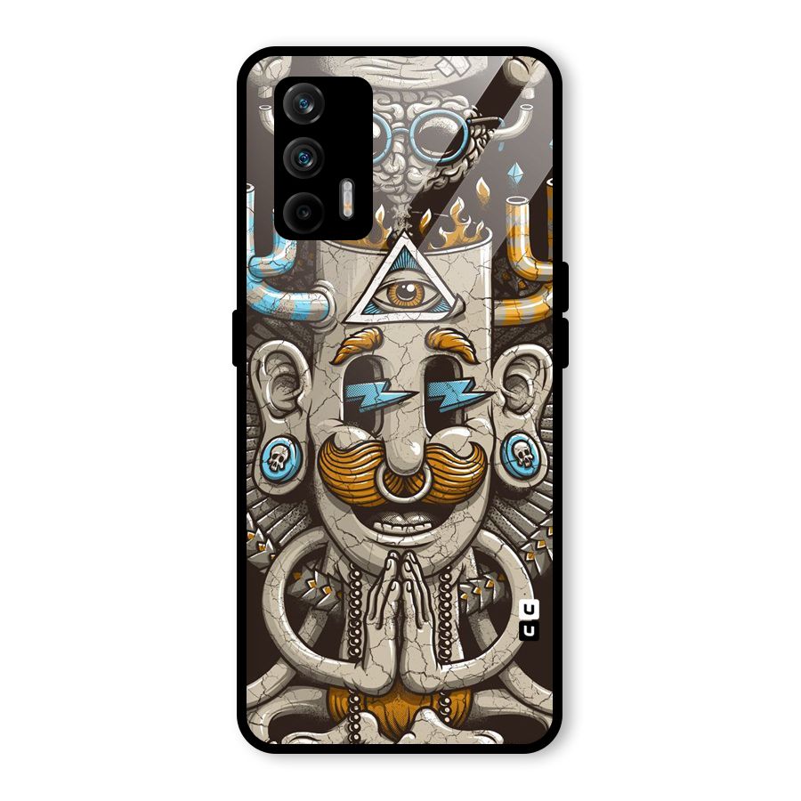 Sculpture Design Glass Back Case for Realme GT 5G