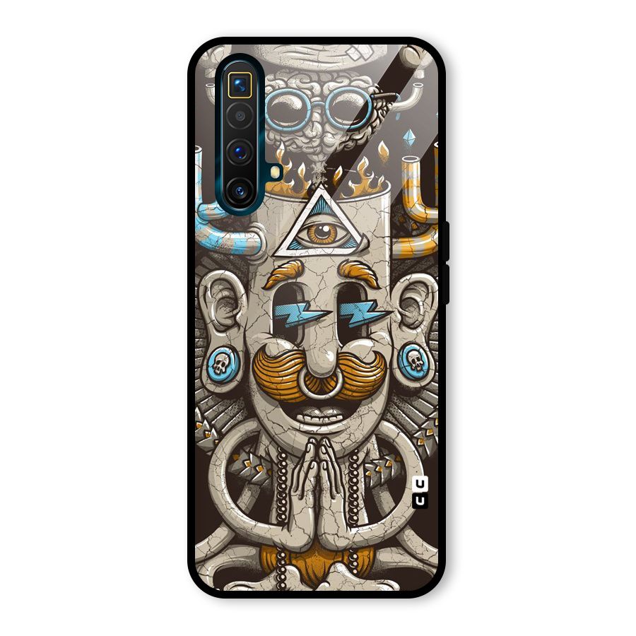 Sculpture Design Glass Back Case for Realme X3 SuperZoom