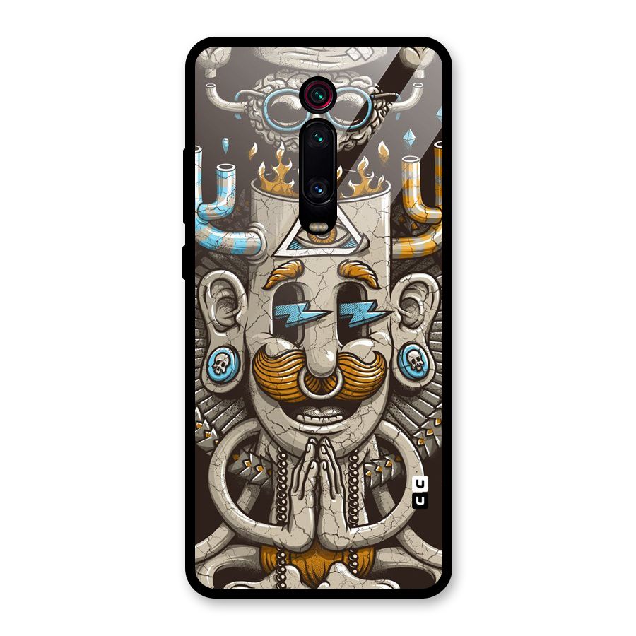 Sculpture Design Glass Back Case for Redmi K20 Pro