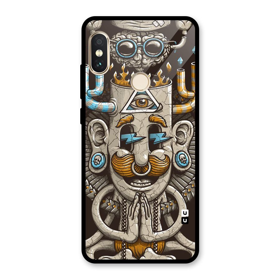 Sculpture Design Glass Back Case for Redmi Note 5 Pro
