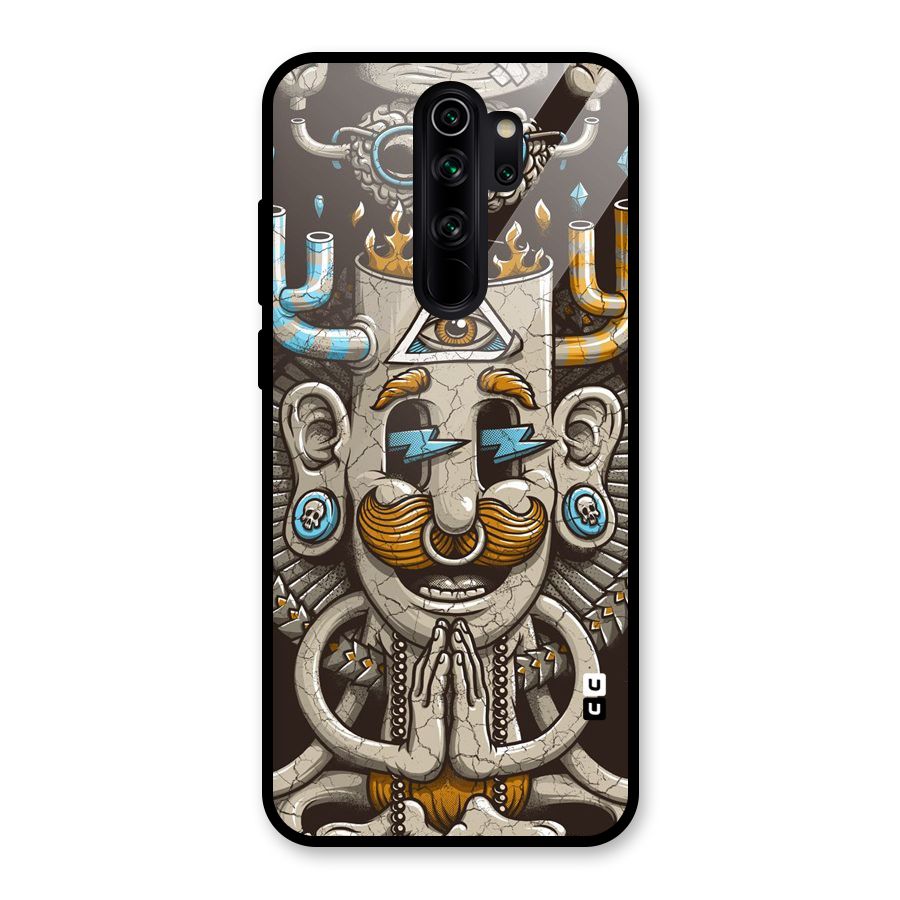 Sculpture Design Glass Back Case for Redmi Note 8 Pro
