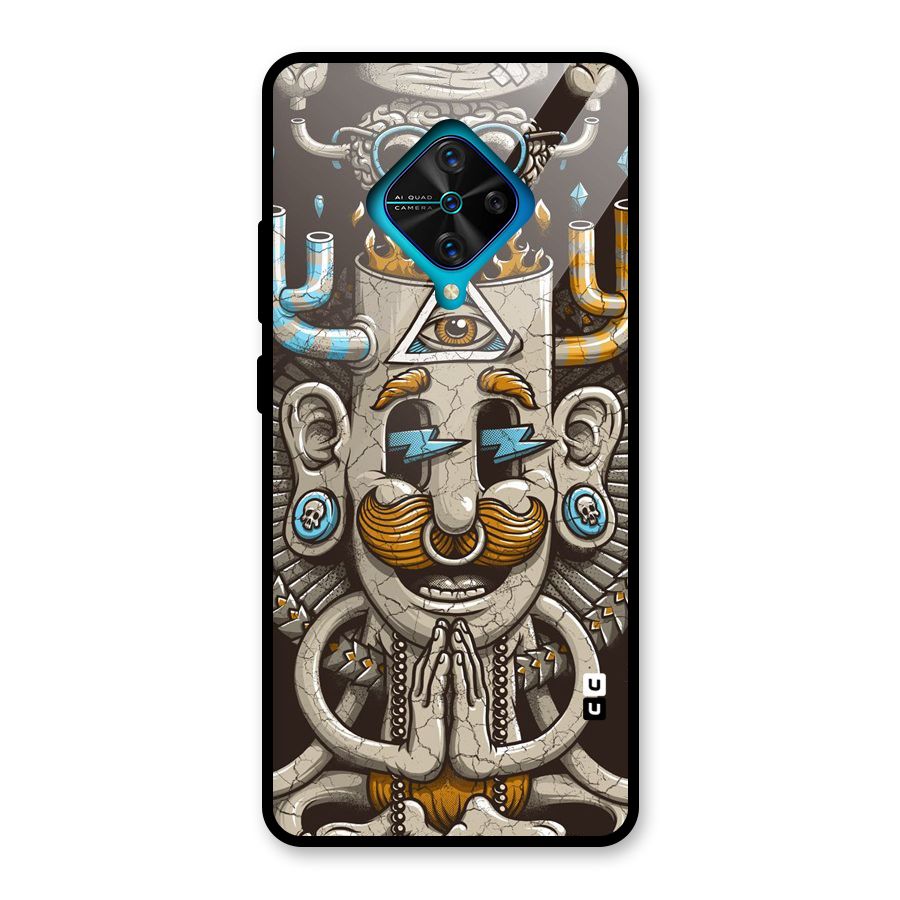 Sculpture Design Glass Back Case for Vivo S1 Pro