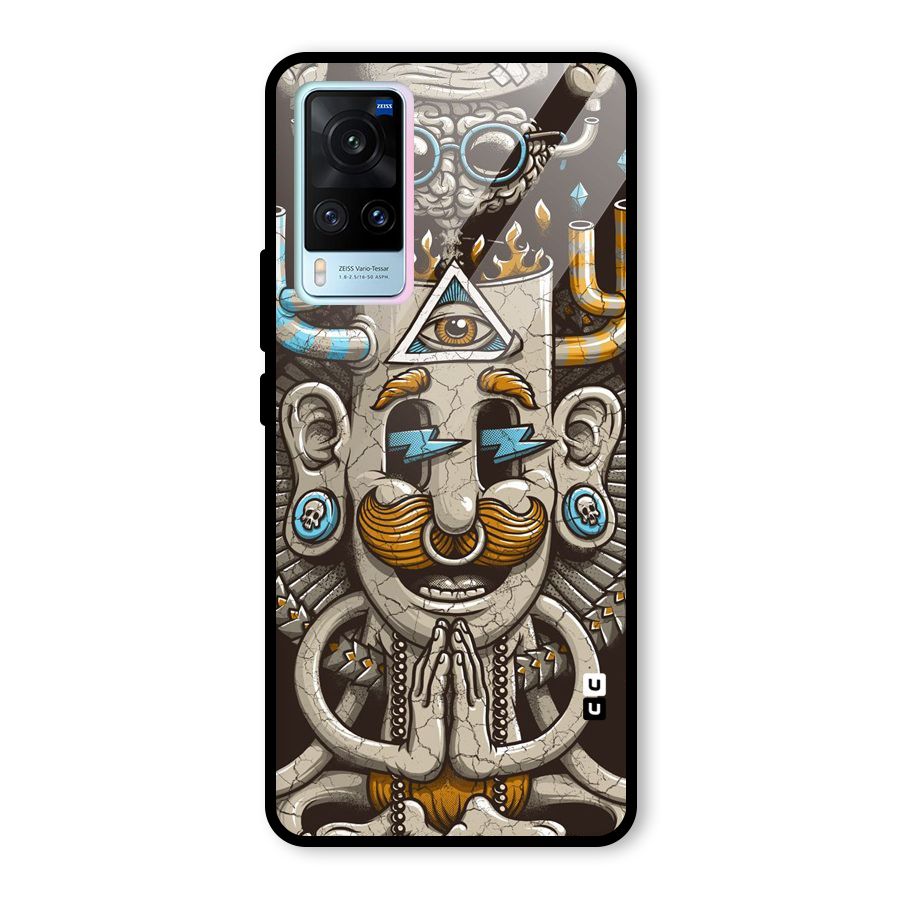 Sculpture Design Glass Back Case for Vivo X60