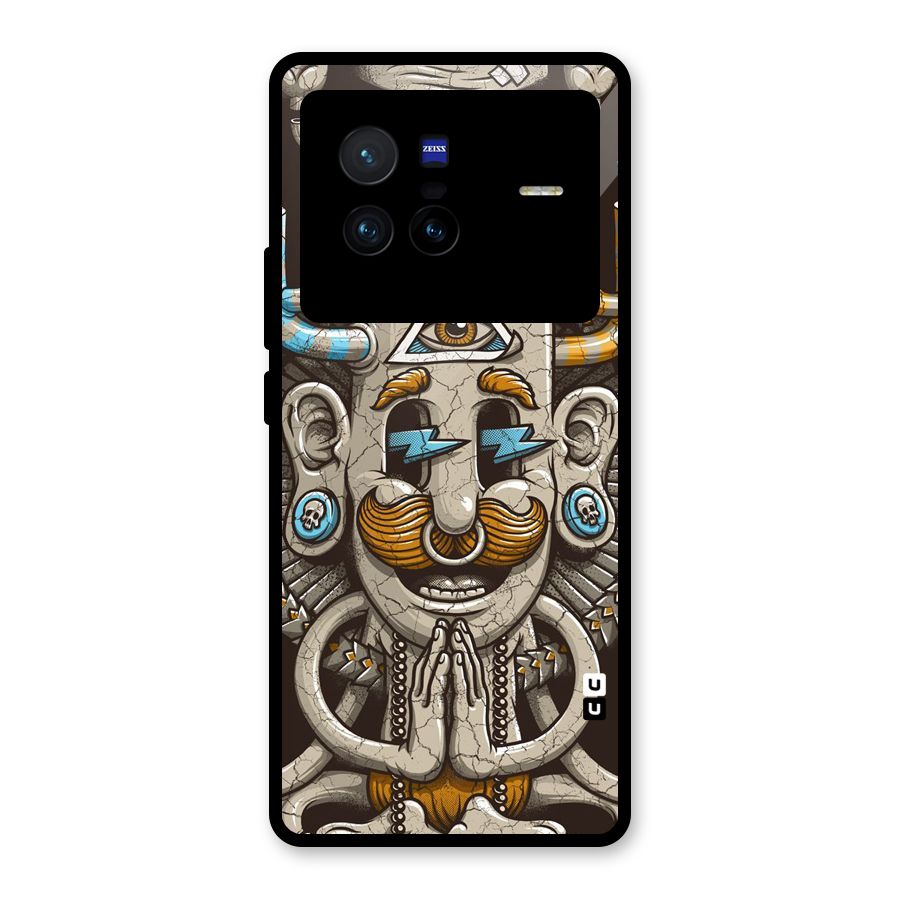 Sculpture Design Glass Back Case for Vivo X80