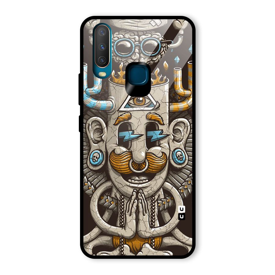 Sculpture Design Glass Back Case for Vivo Y17