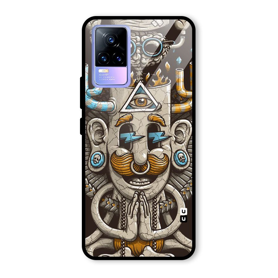 Sculpture Design Glass Back Case for Vivo Y73