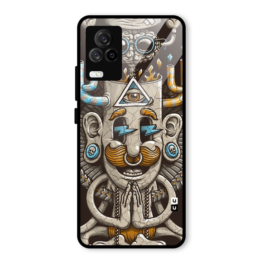 Sculpture Design Glass Back Case for Vivo iQOO 7 Legend 5G