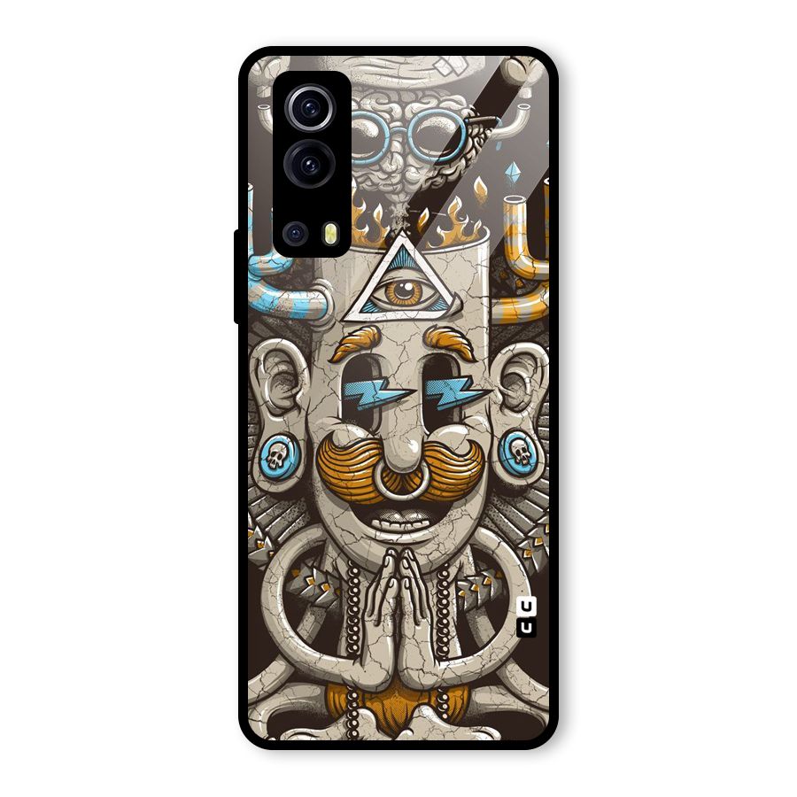 Sculpture Design Glass Back Case for Vivo iQOO Z3