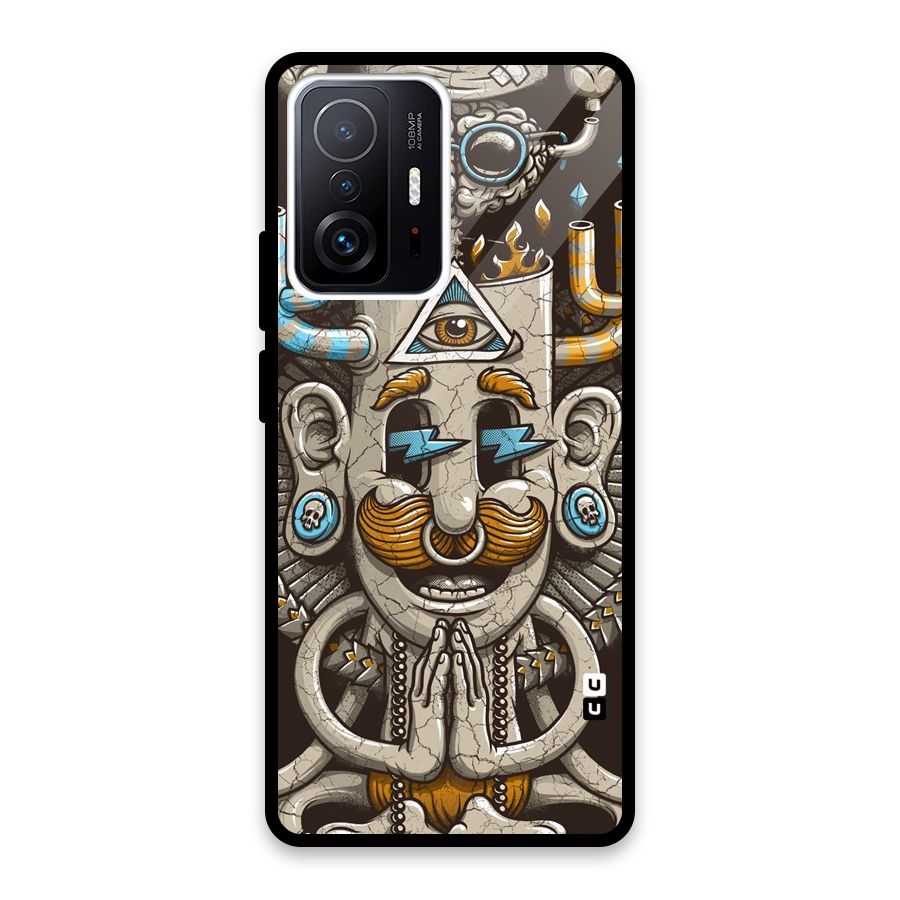 Sculpture Design Glass Back Case for Xiaomi 11T Pro
