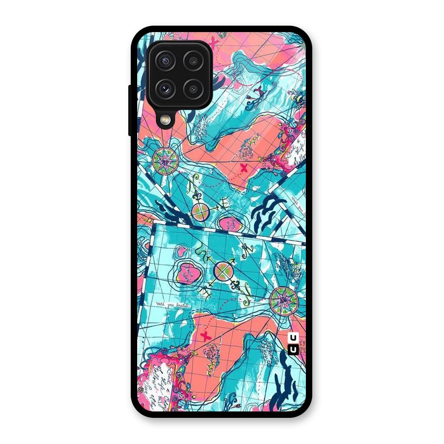 Sea Adventure Glass Back Case for Galaxy A22 4G