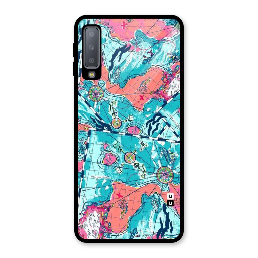 Sea Adventure Glass Back Case for Galaxy A7 (2018)