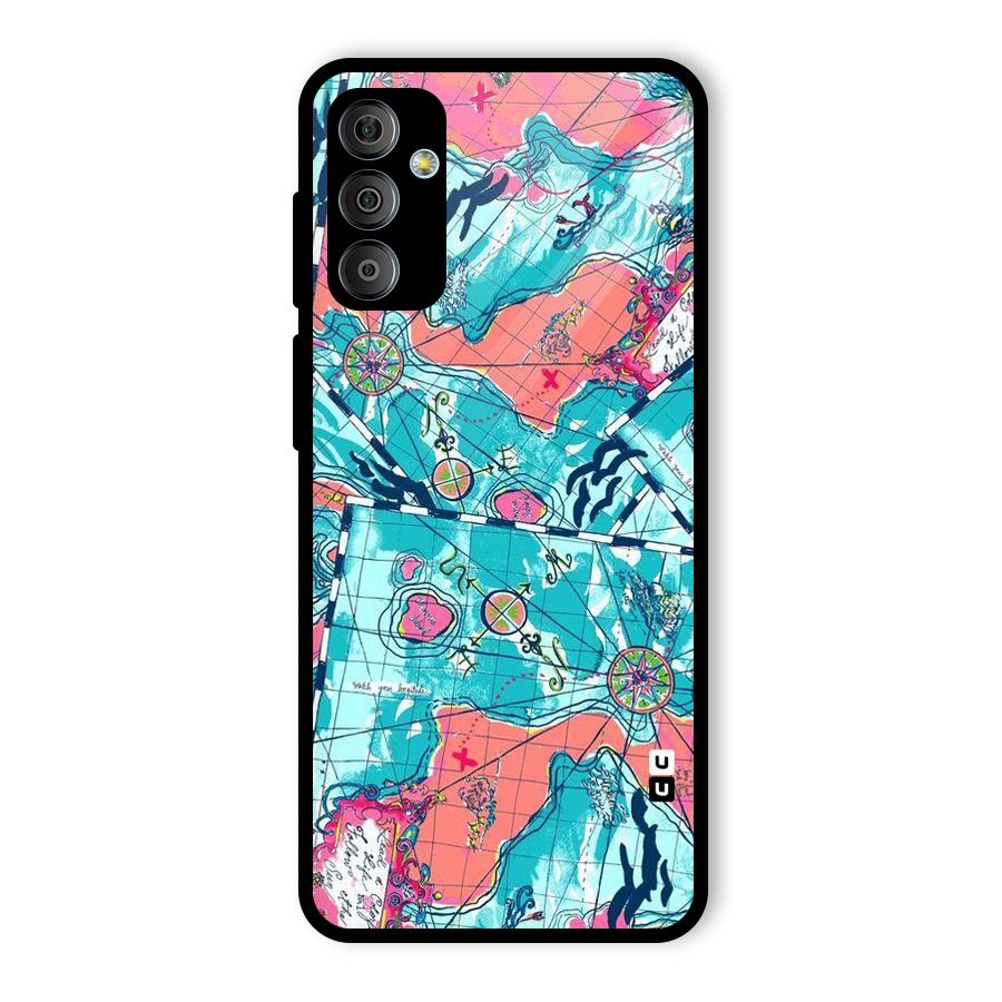 Sea Adventure Glass Back Case for Galaxy F23