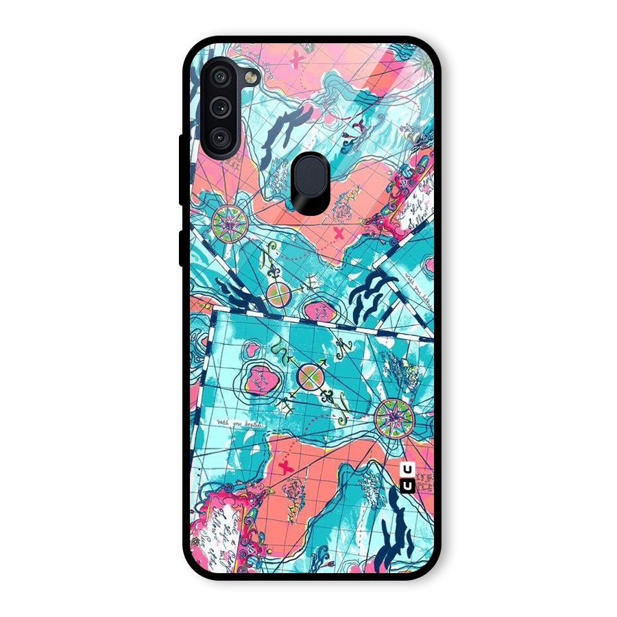 Sea Adventure Glass Back Case for Galaxy M11