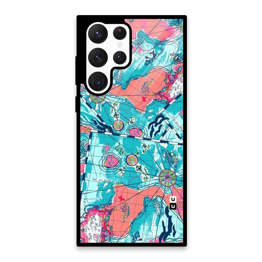 Sea Adventure Glass Back Case for Galaxy S22 Ultra 5G
