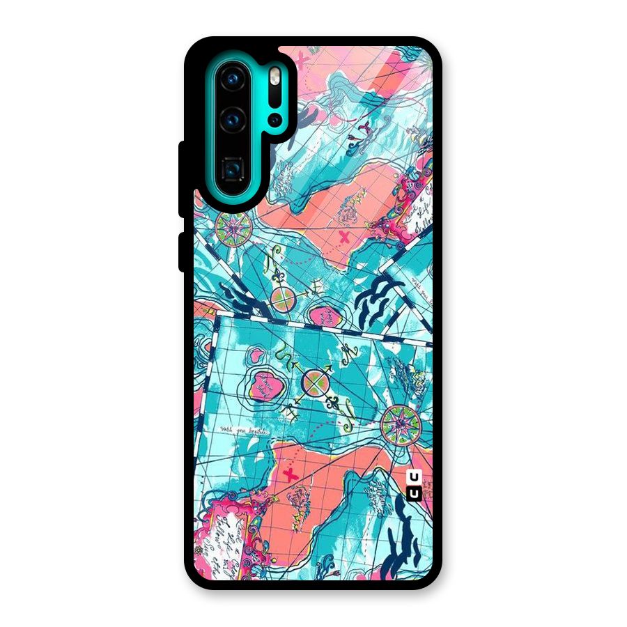 Sea Adventure Glass Back Case for Huawei P30 Pro