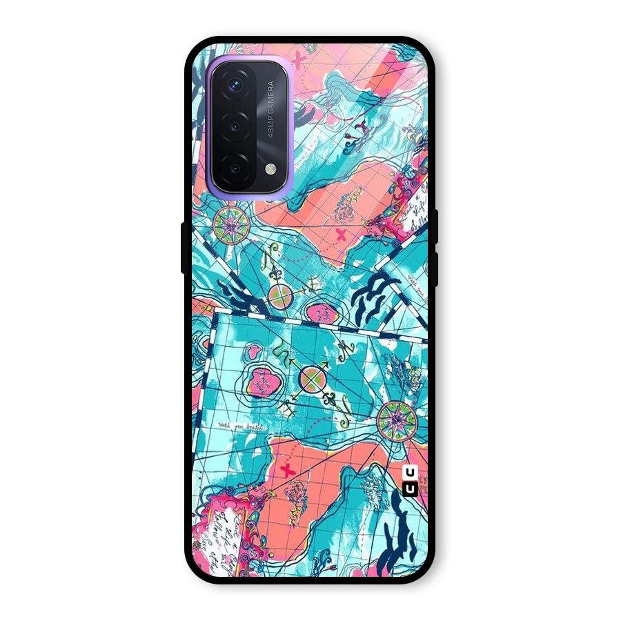 Sea Adventure Glass Back Case for Oppo A74 5G