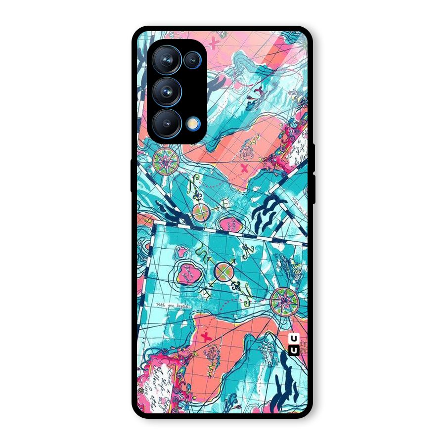Sea Adventure Glass Back Case for Oppo Reno5 Pro 5G