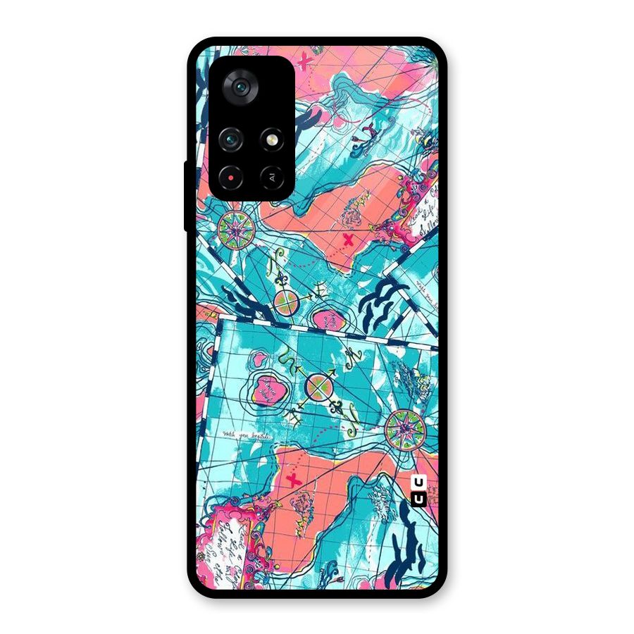 Sea Adventure Glass Back Case for Poco M4 Pro 5G