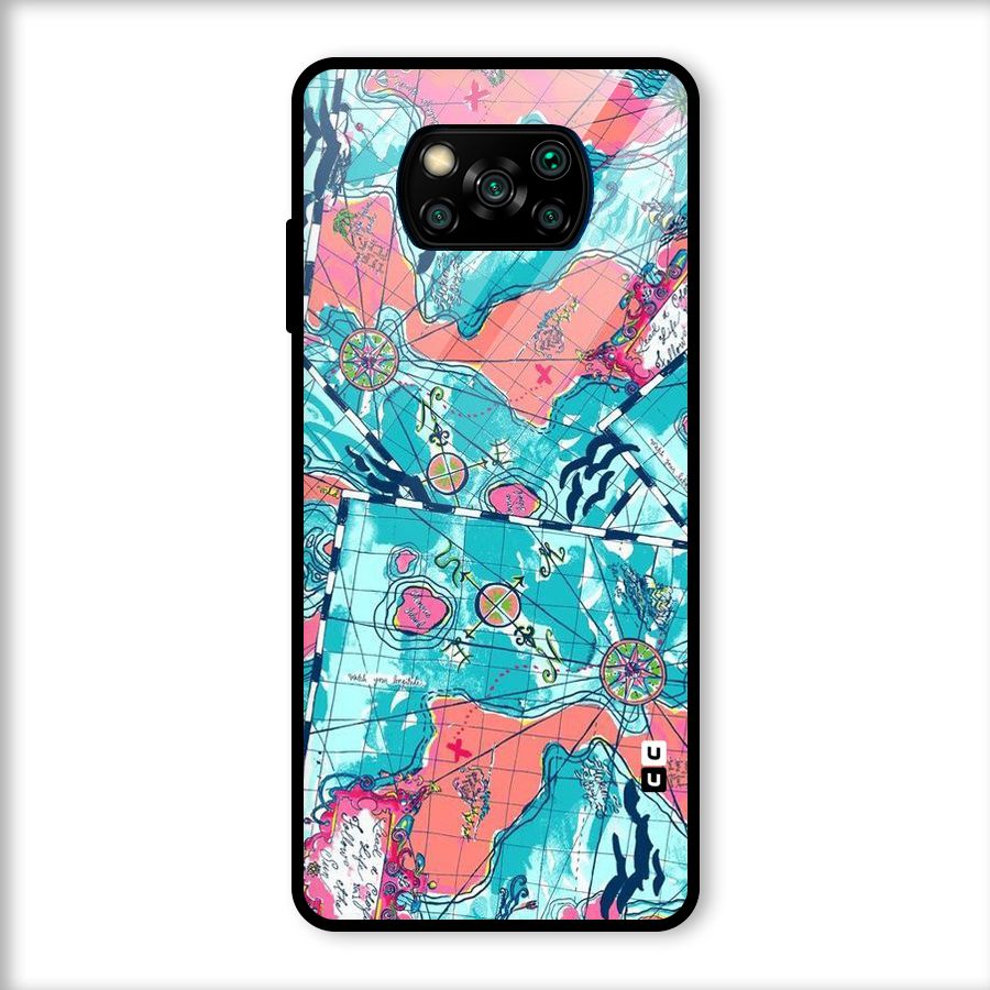 Sea Adventure Glass Back Case for Poco X3
