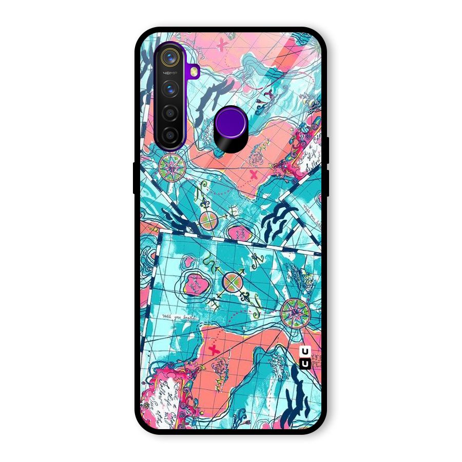 Sea Adventure Glass Back Case for Realme 5 Pro