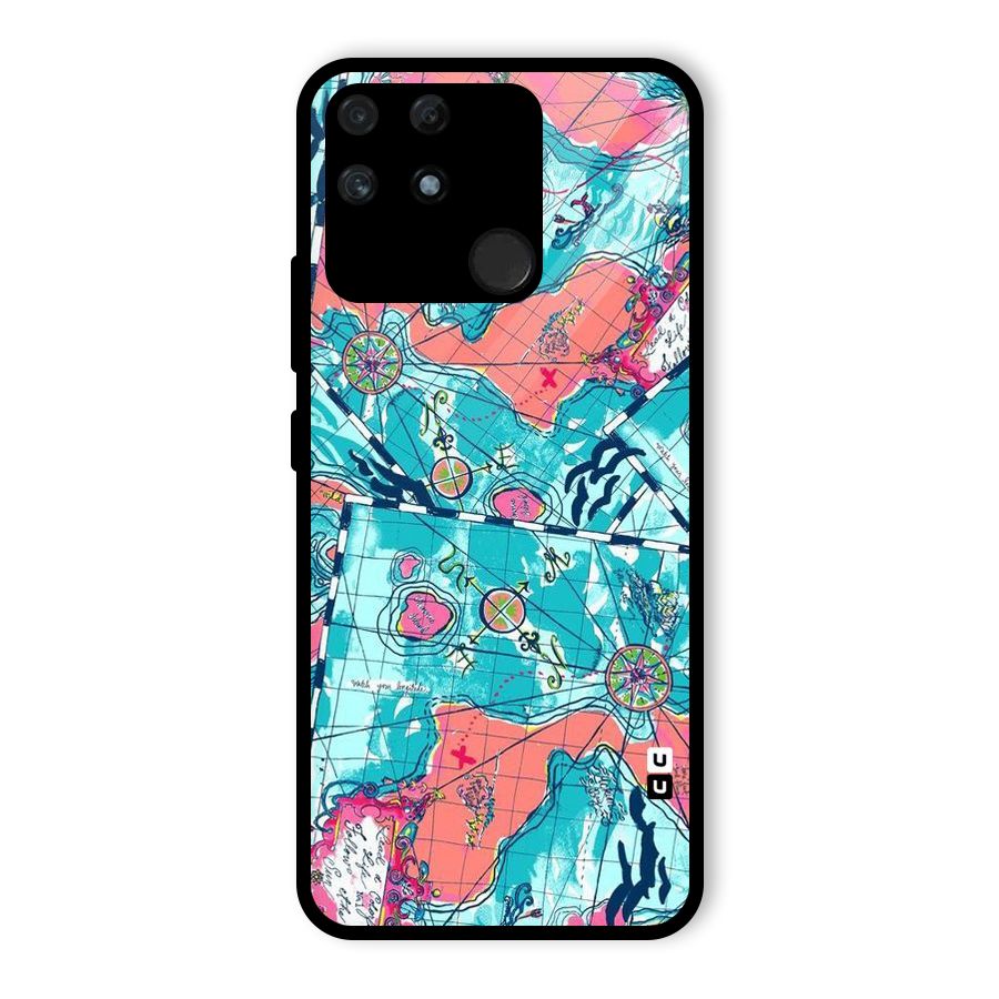 Sea Adventure Glass Back Case for Realme Narzo 50A