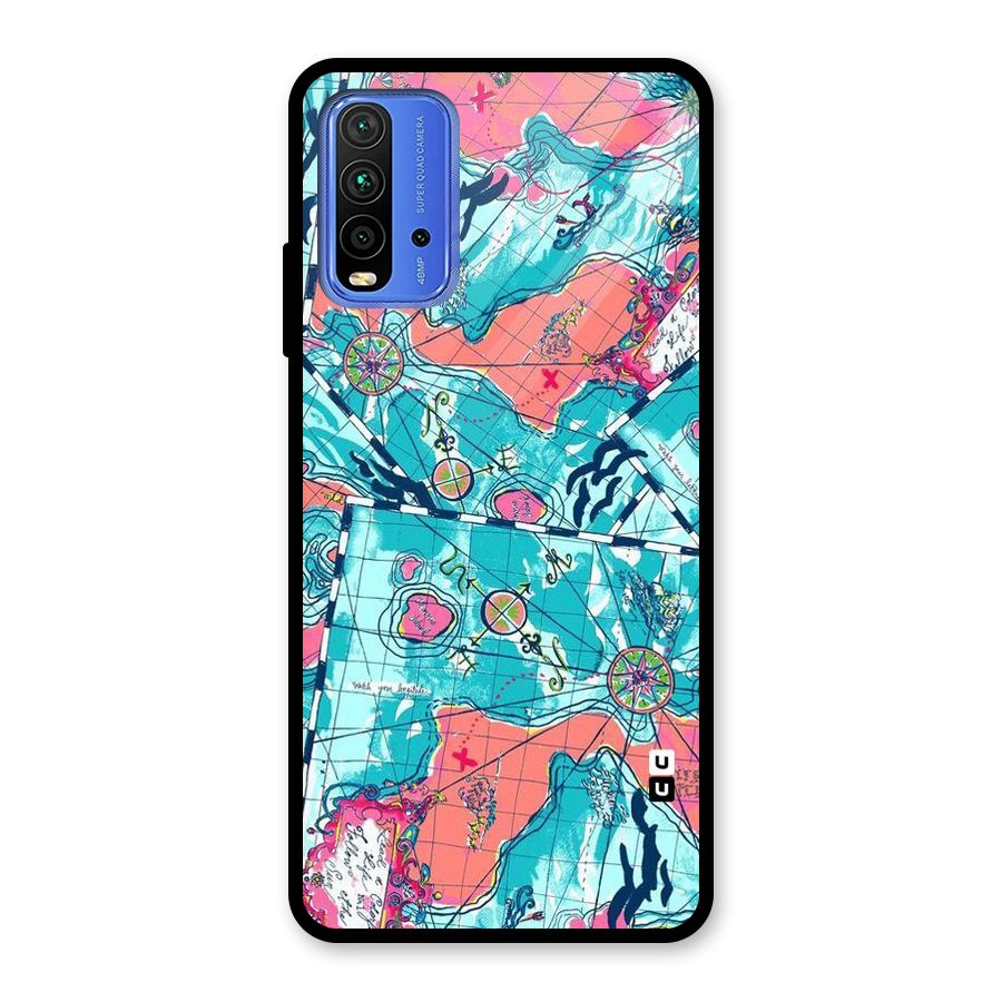 Sea Adventure Glass Back Case for Redmi 9 Power