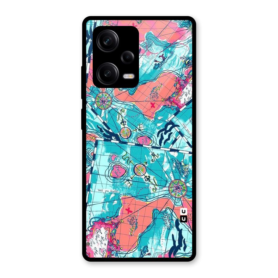 Sea Adventure Glass Back Case for Redmi Note 12 Pro