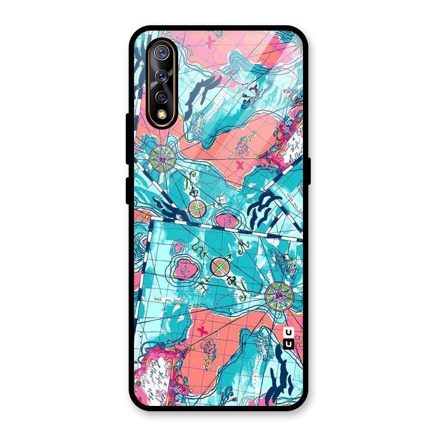 Sea Adventure Glass Back Case for Vivo S1