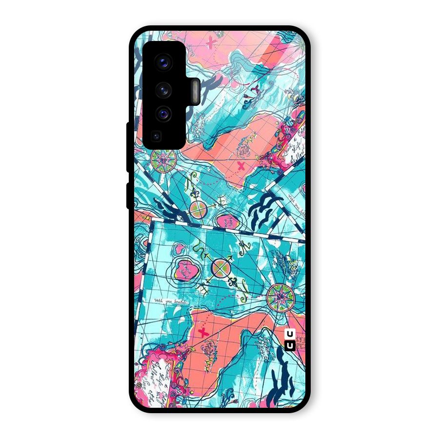 Sea Adventure Glass Back Case for Vivo X50