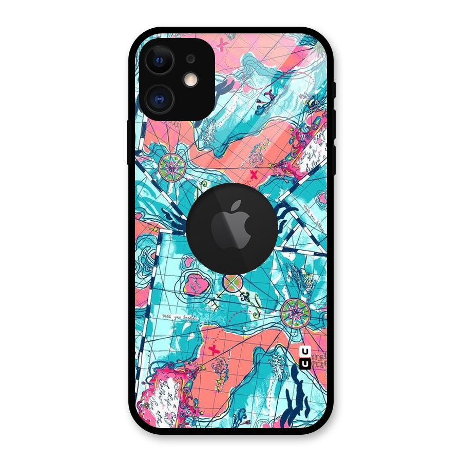 Sea Adventure Glass Back Case for iPhone 11 Logo Cut