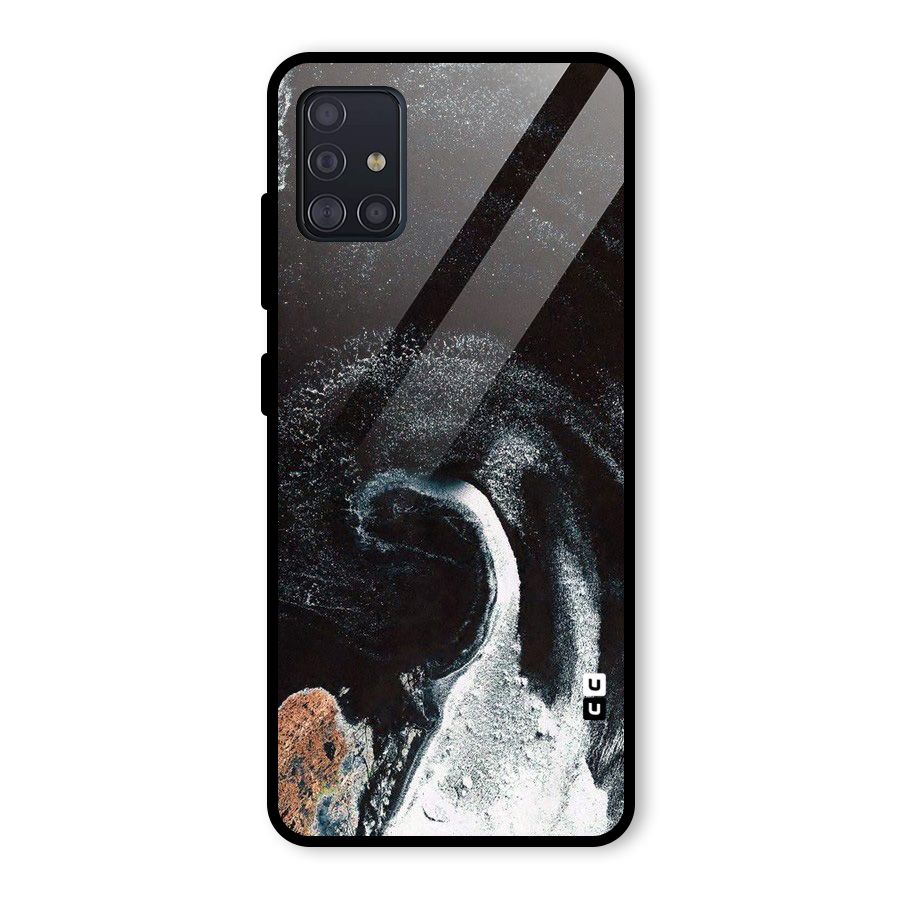 Sea Ice Space Art Glass Back Case for Galaxy A51