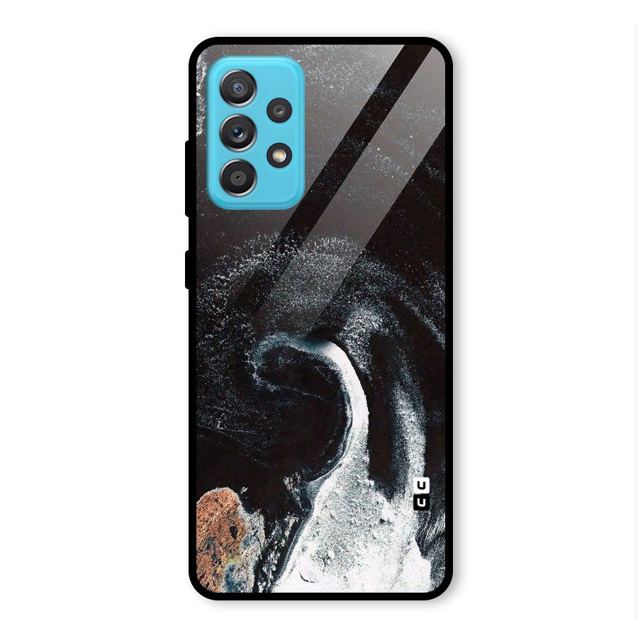 Sea Ice Space Art Glass Back Case for Galaxy A52s 5G