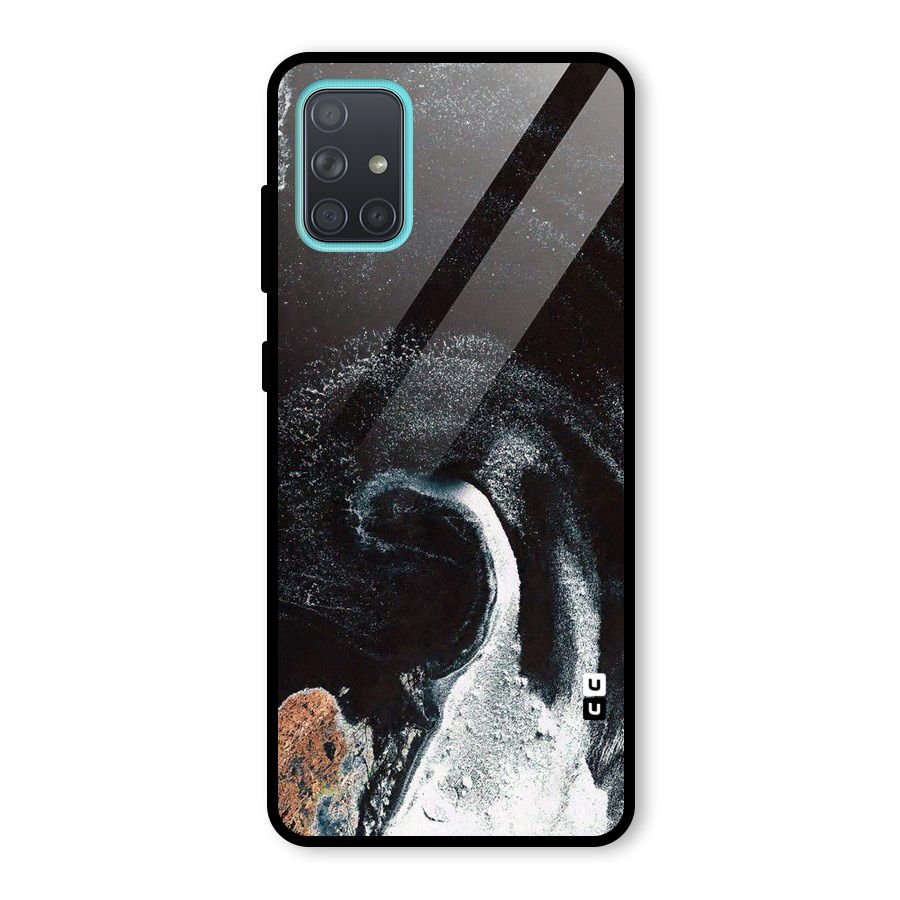 Sea Ice Space Art Glass Back Case for Galaxy A71