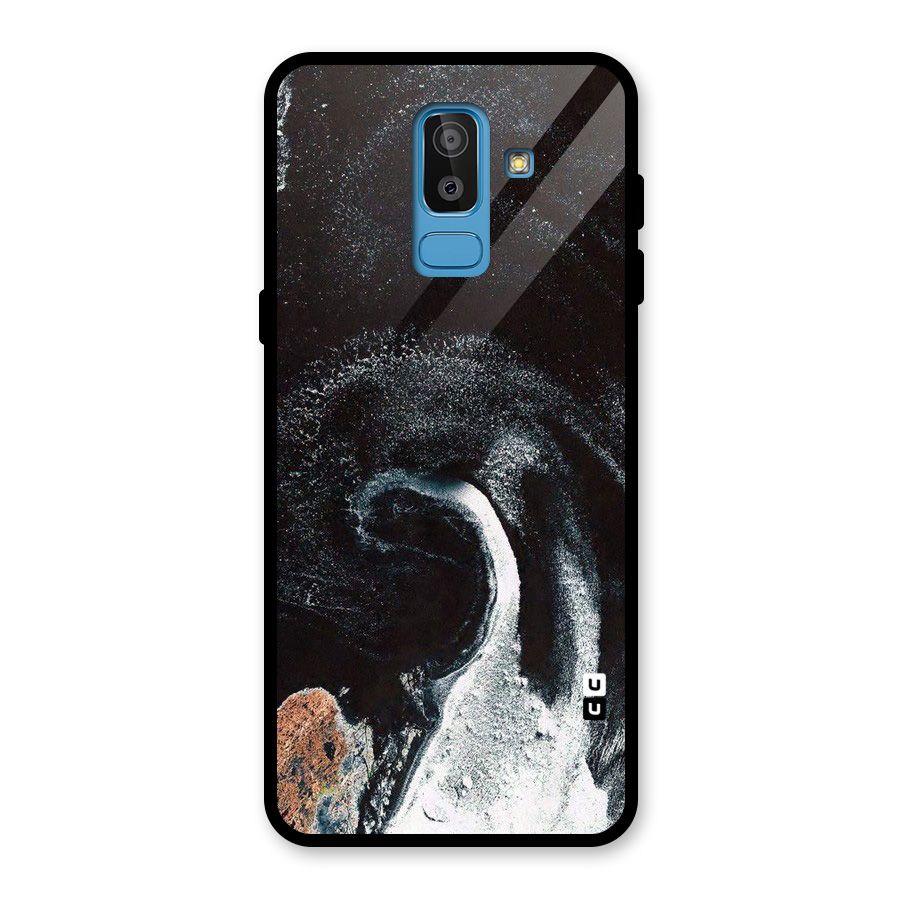Sea Ice Space Art Glass Back Case for Galaxy J8