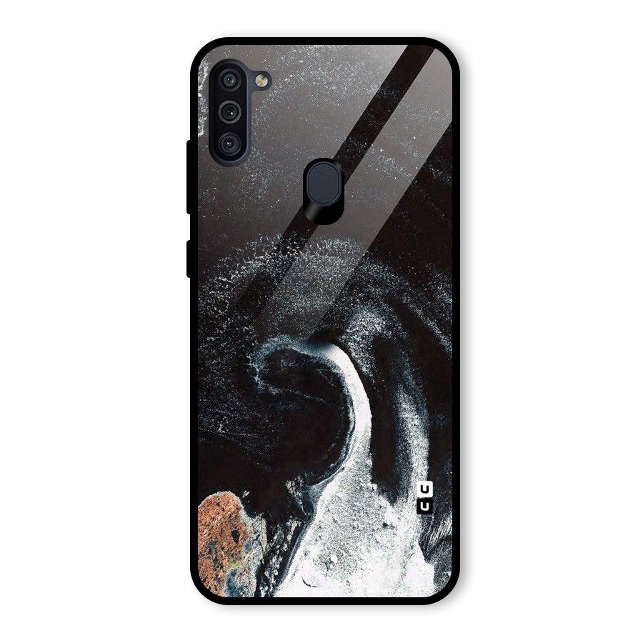 Sea Ice Space Art Glass Back Case for Galaxy M11
