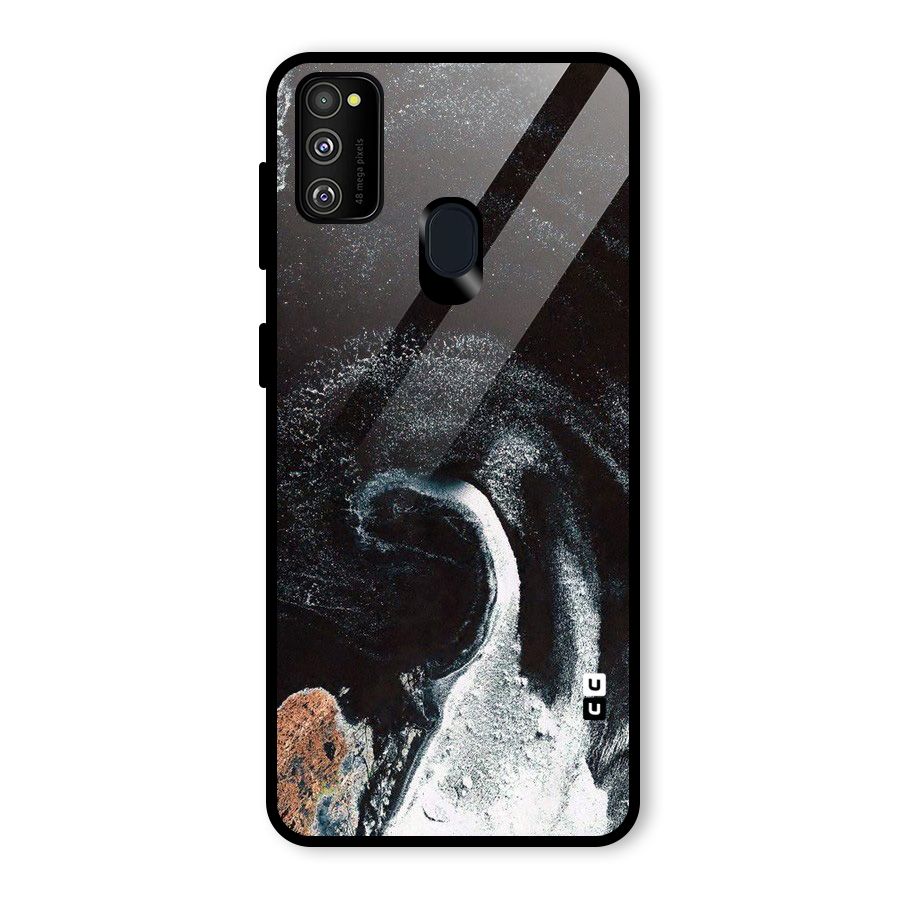 Sea Ice Space Art Glass Back Case for Galaxy M30s