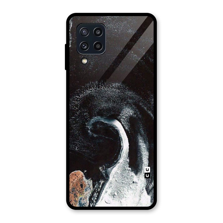Sea Ice Space Art Glass Back Case for Galaxy M32
