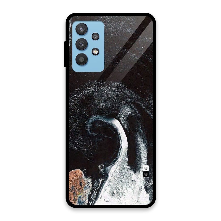 Sea Ice Space Art Glass Back Case for Galaxy M32 5G
