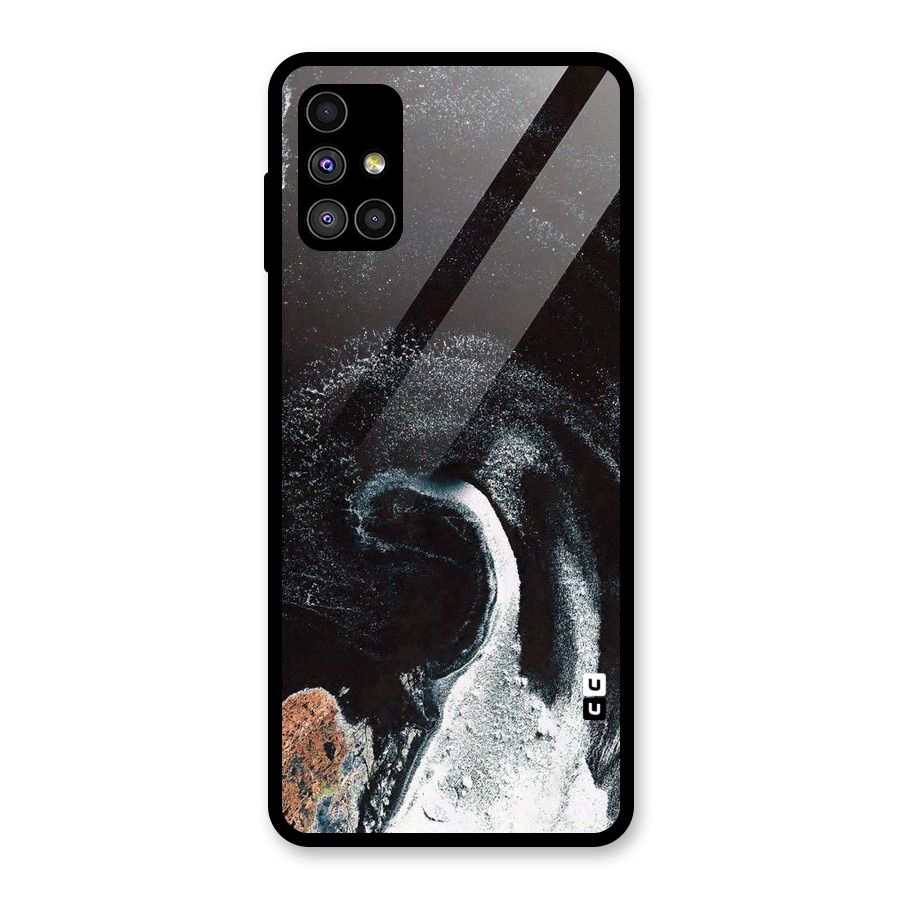 Sea Ice Space Art Glass Back Case for Galaxy M51